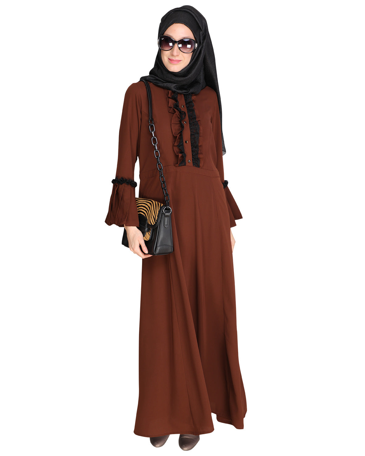 Fairy Frill Abaya Bottle Green