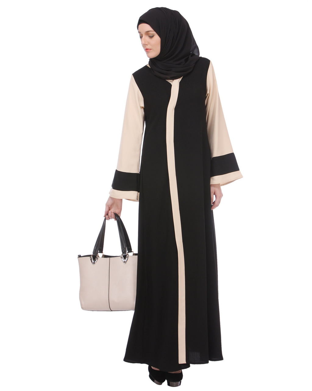 Bell-sleeved Abaya Black