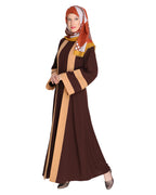 Contemporary Anchor Abaya Brown