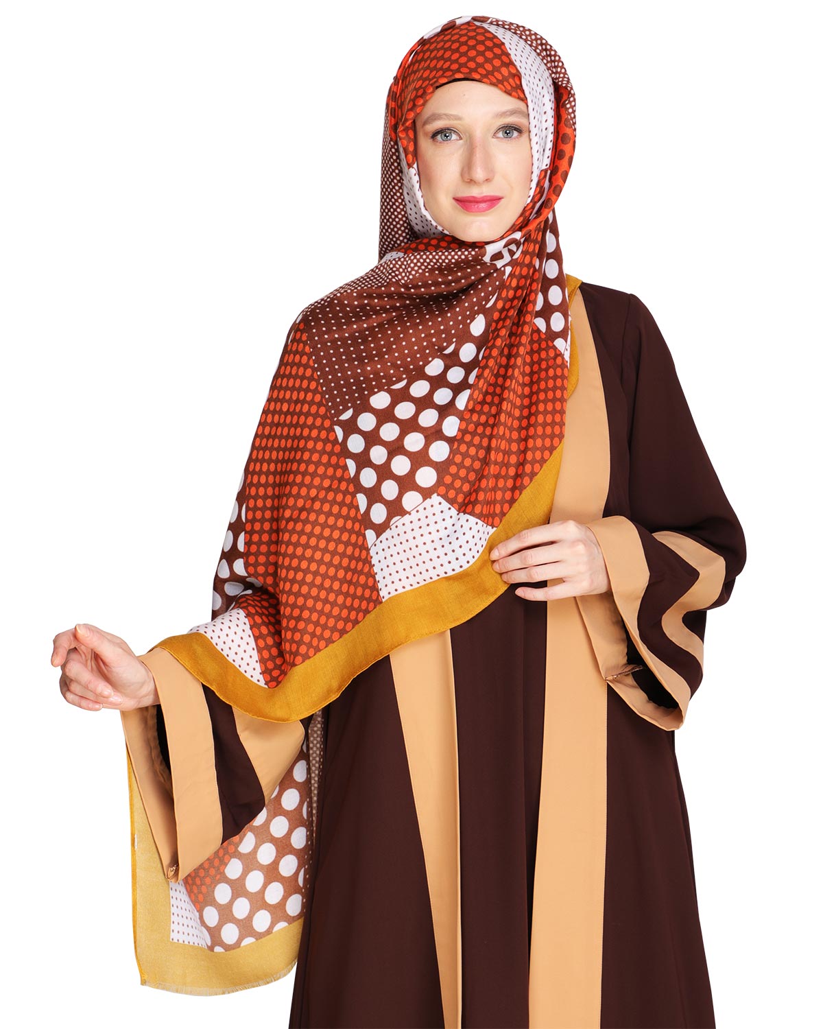 Contemporary Anchor Abaya Brown