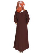 Contemporary Anchor Abaya Brown