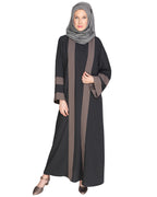 Contemporary Anchor Abaya Grey