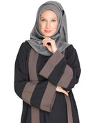 Contemporary Anchor Abaya Grey