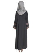 Contemporary Anchor Abaya Grey