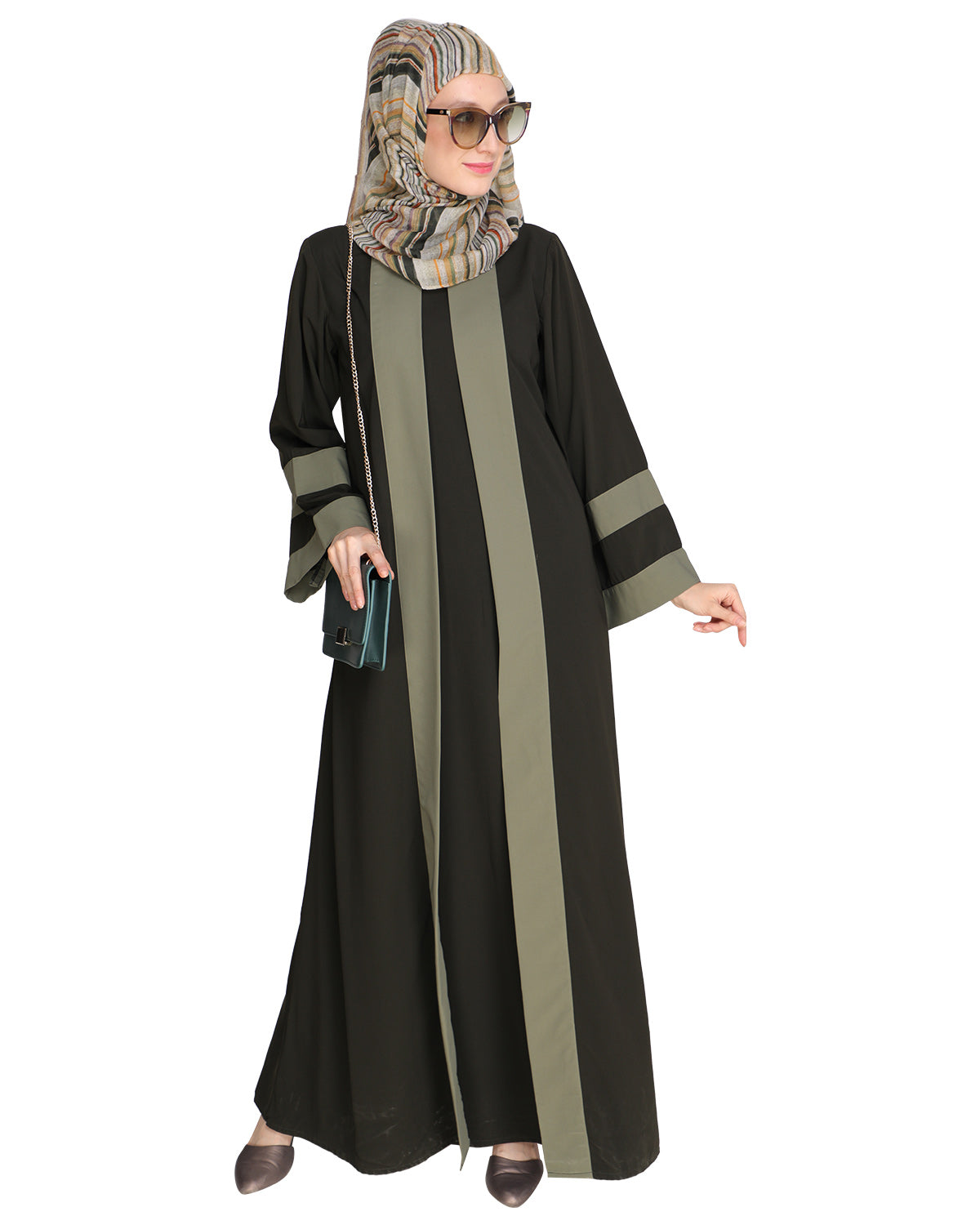 Contemporary Anchor Abaya Olive