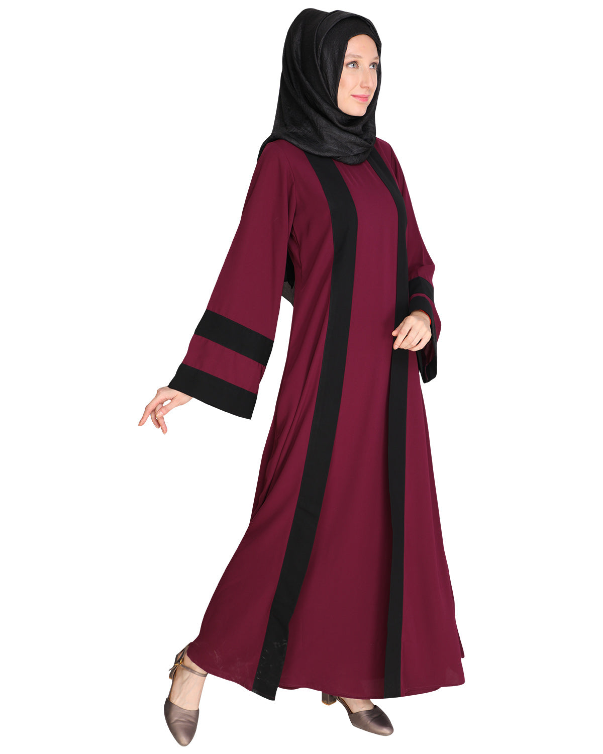Contemporary Anchor Abaya Purple