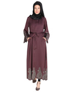 Block printed Abaya Purple