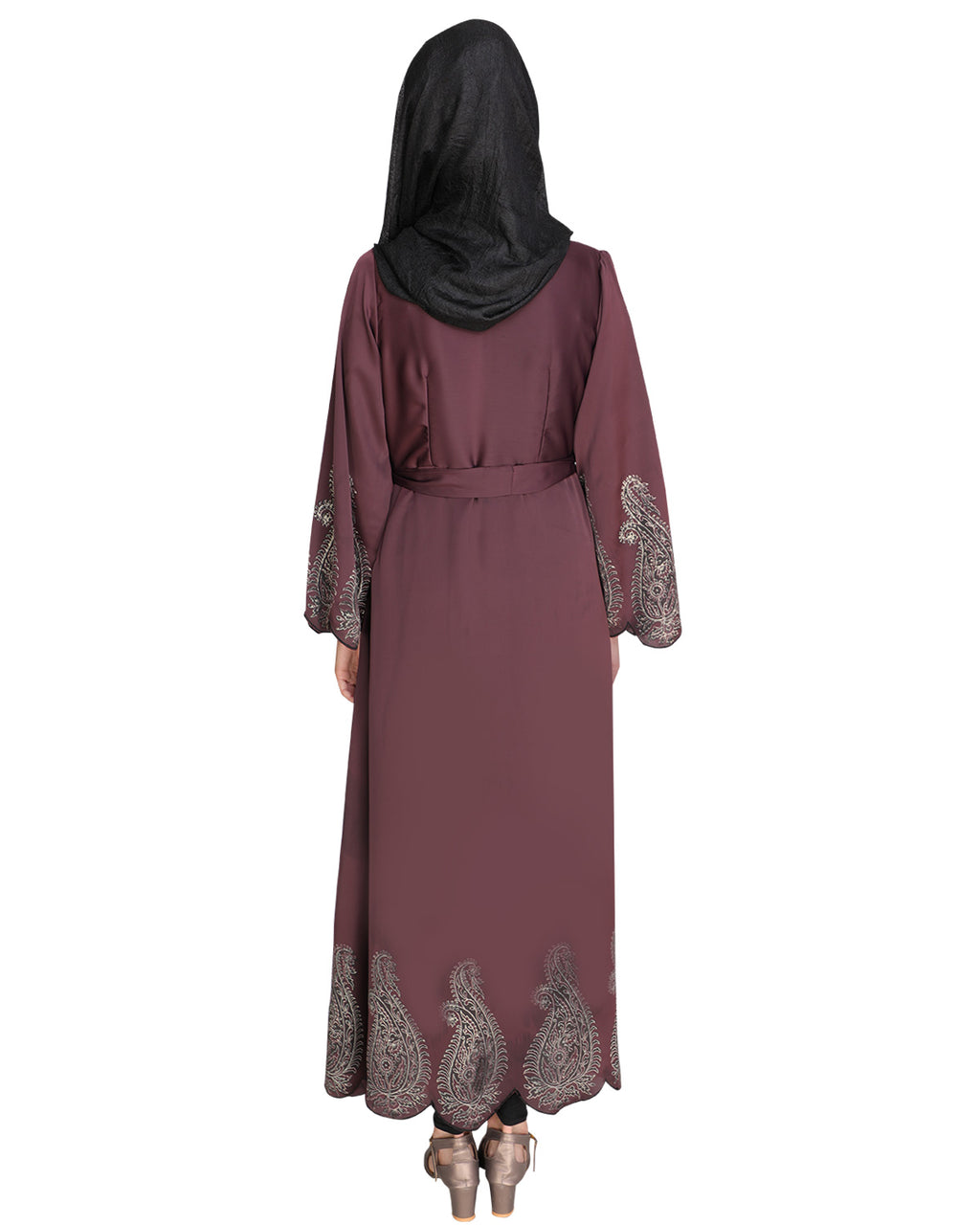 Block printed Abaya Purple