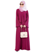 Flared Marsala Abaya Red