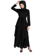 Layered Maxi Dress Black