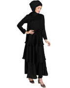 Layered Maxi Dress Black