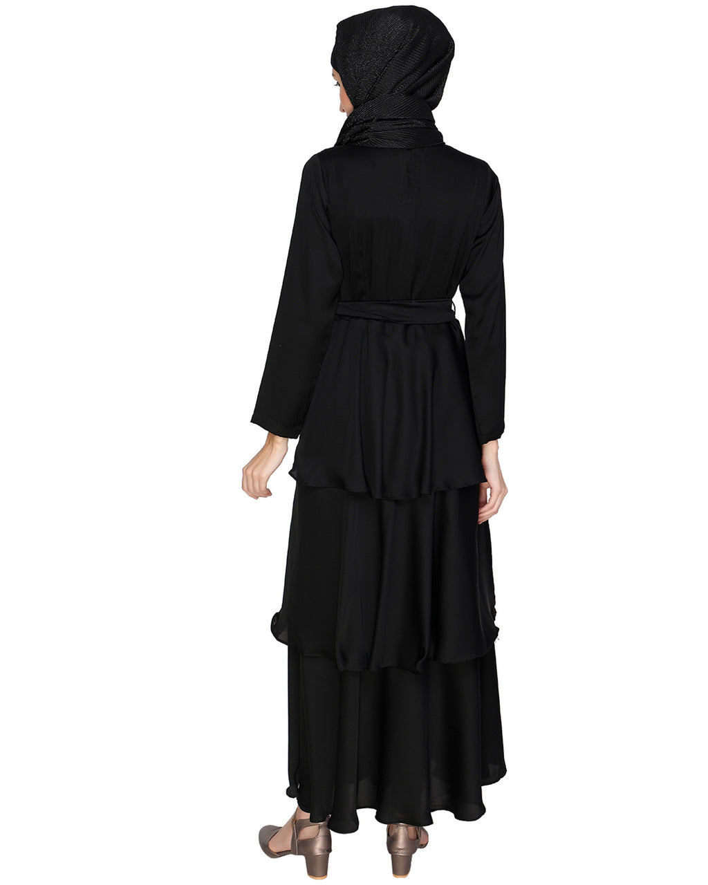 Layered Maxi Dress Black