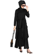 Layered Maxi Dress Black