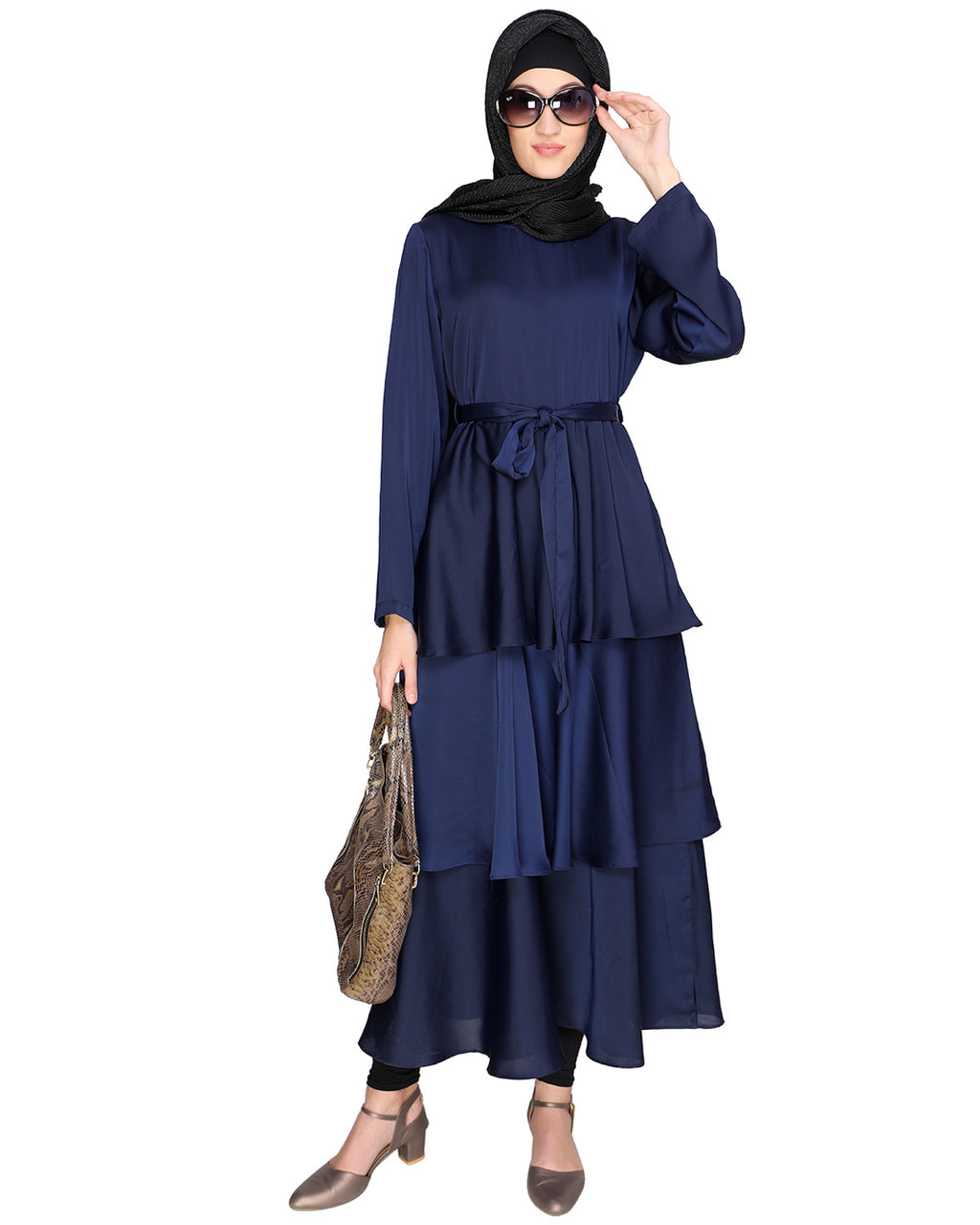 Layered Maxi Dress Blue