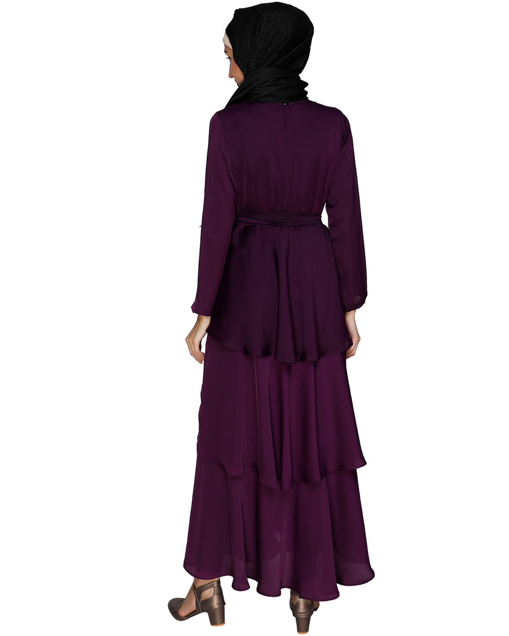Layered Maxi Dress Purple