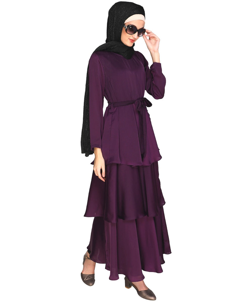 Layered Maxi Dress Purple