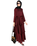 Layered Maxi Dress Wine