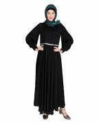 Flared Maxi Dress Black