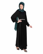 Flared Maxi Dress Black