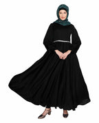 Flared Maxi Dress Black