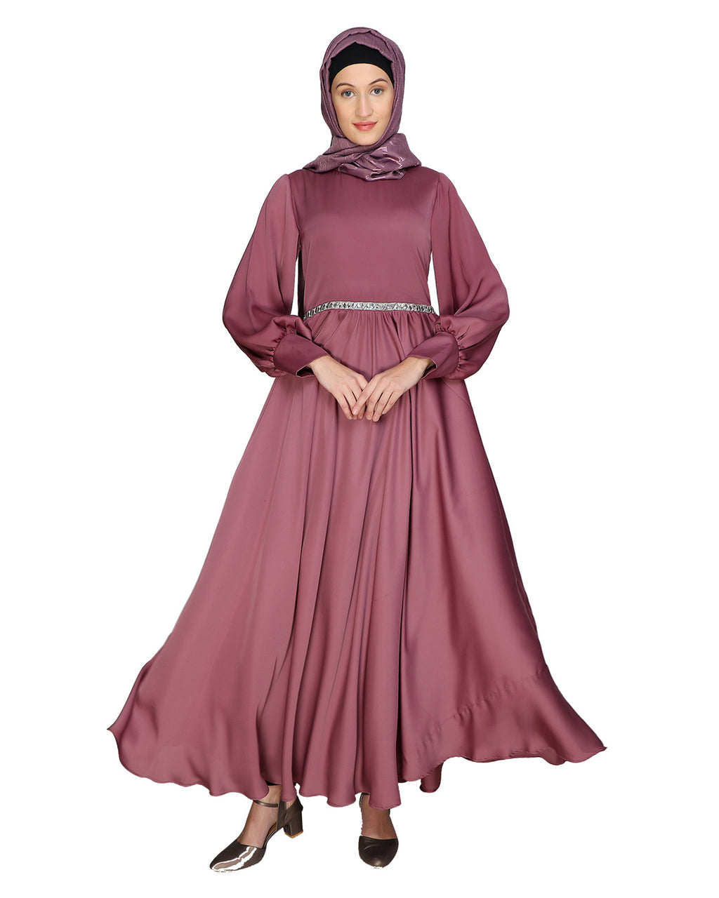 Flared Maxi Dress Onion Pink
