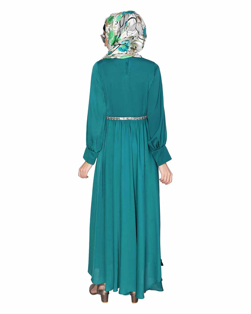 Flared Maxi Dress Green