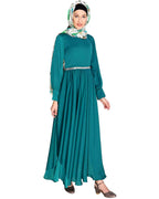 Flared Maxi Dress Green