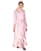 Overlap Maxi Dress Baby Pink
