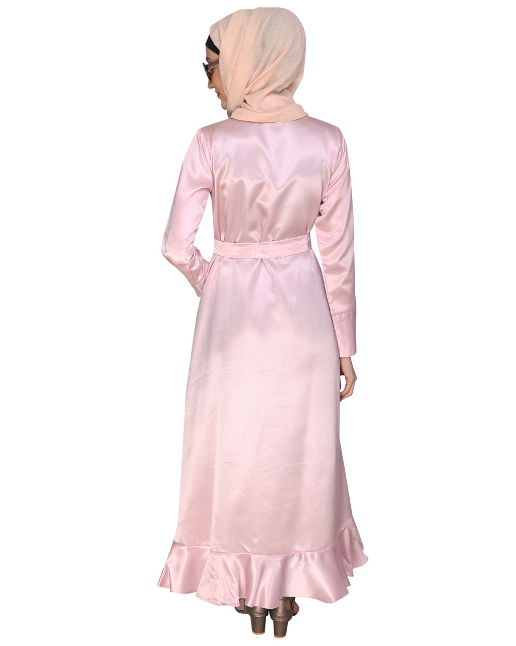 Overlap Maxi Dress Baby Pink
