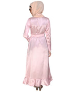 Overlap Maxi Dress Baby Pink