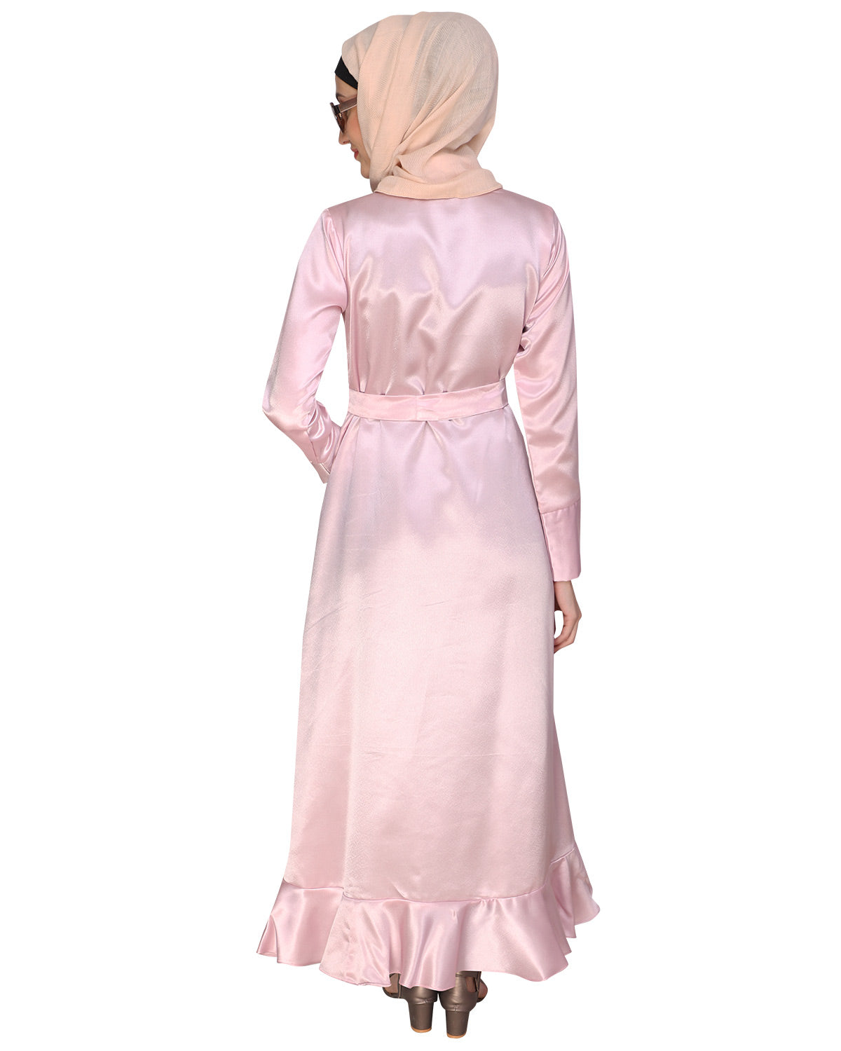 Overlap Maxi Dress Baby Pink