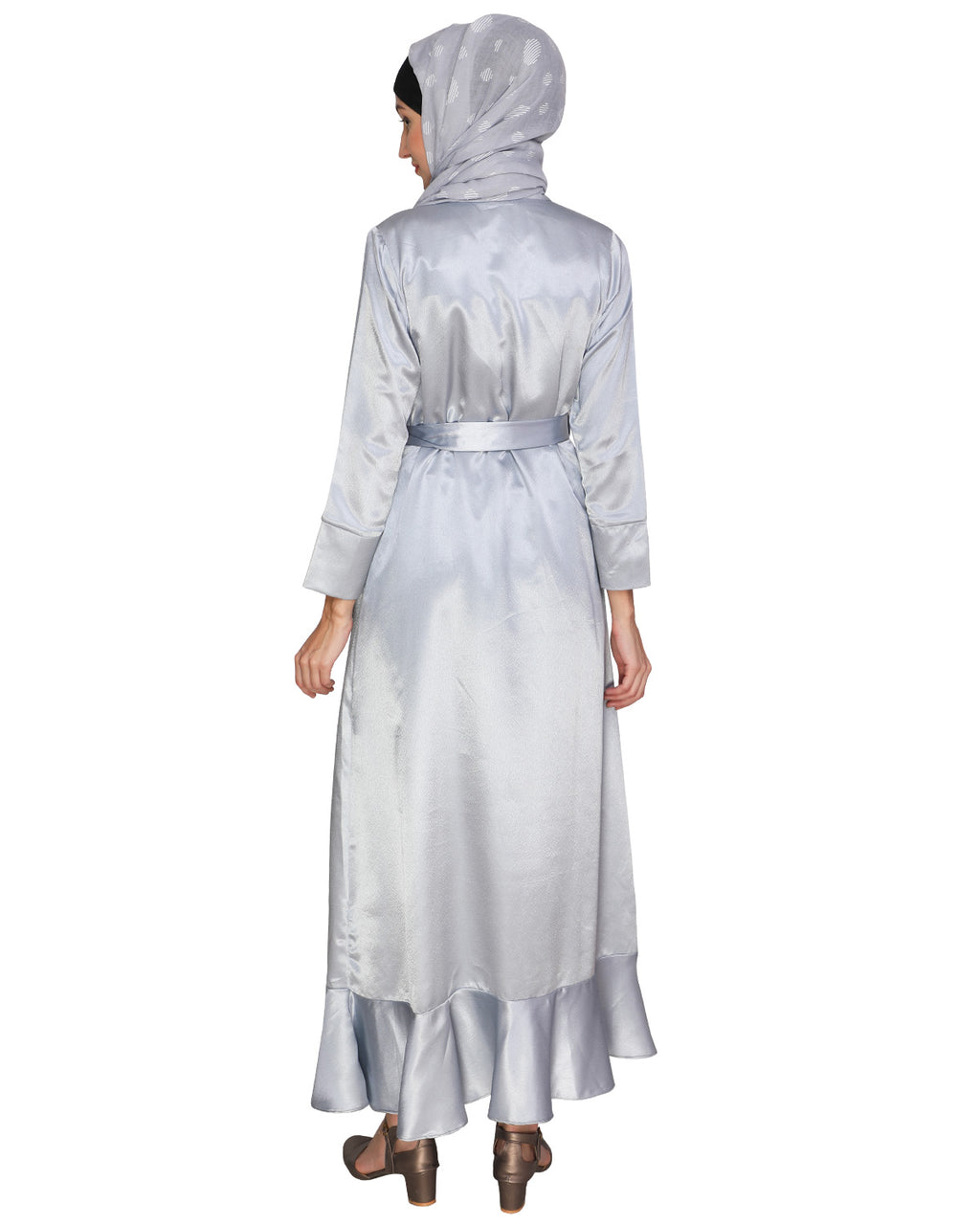 Overlap Maxi Dress Grey