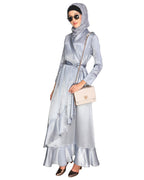 Overlap Maxi Dress Grey