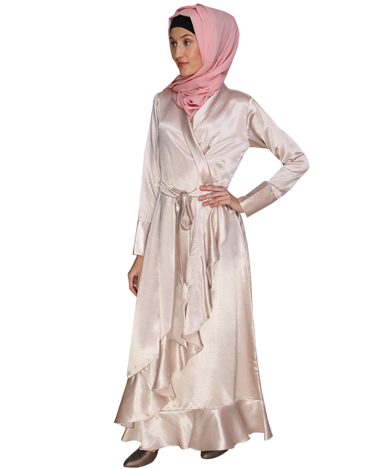 Overlap Maxi Dress Ivory