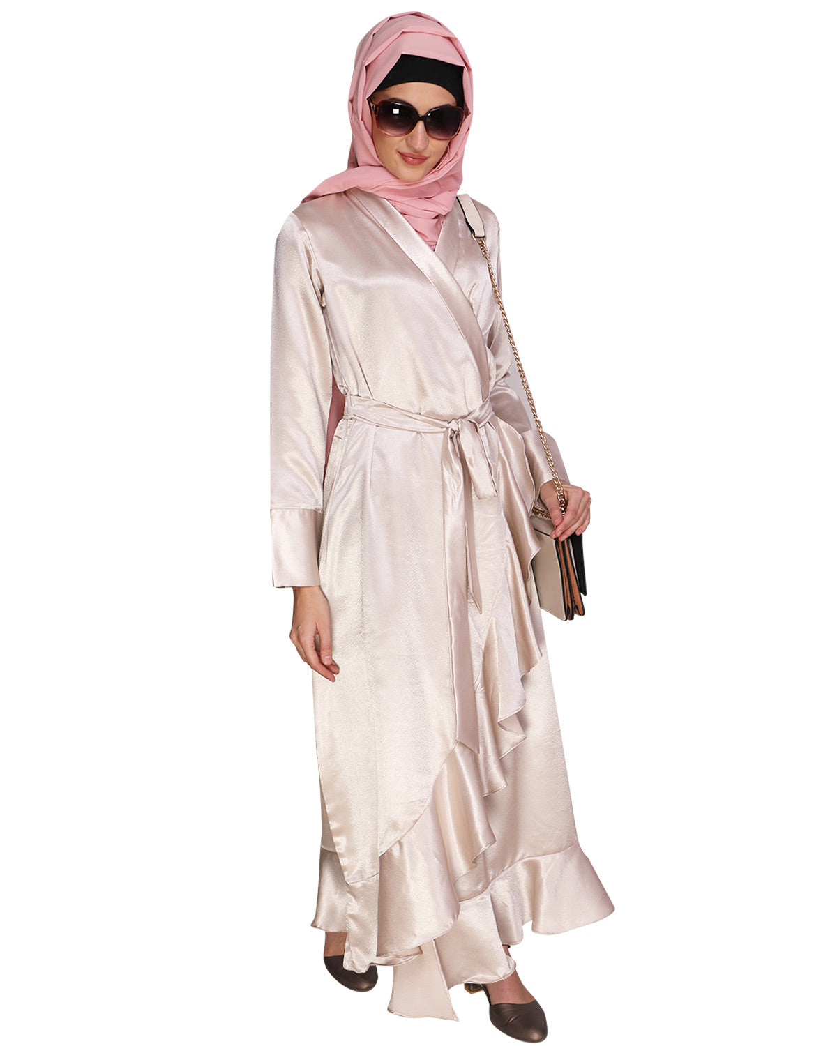 Overlap Maxi Dress Ivory