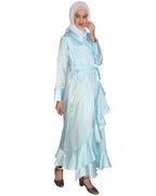 Overlap Maxi Dress Sky Blue