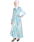 Overlap Maxi Dress Sky Blue
