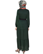 Tiered Maxi Dress Olive Green