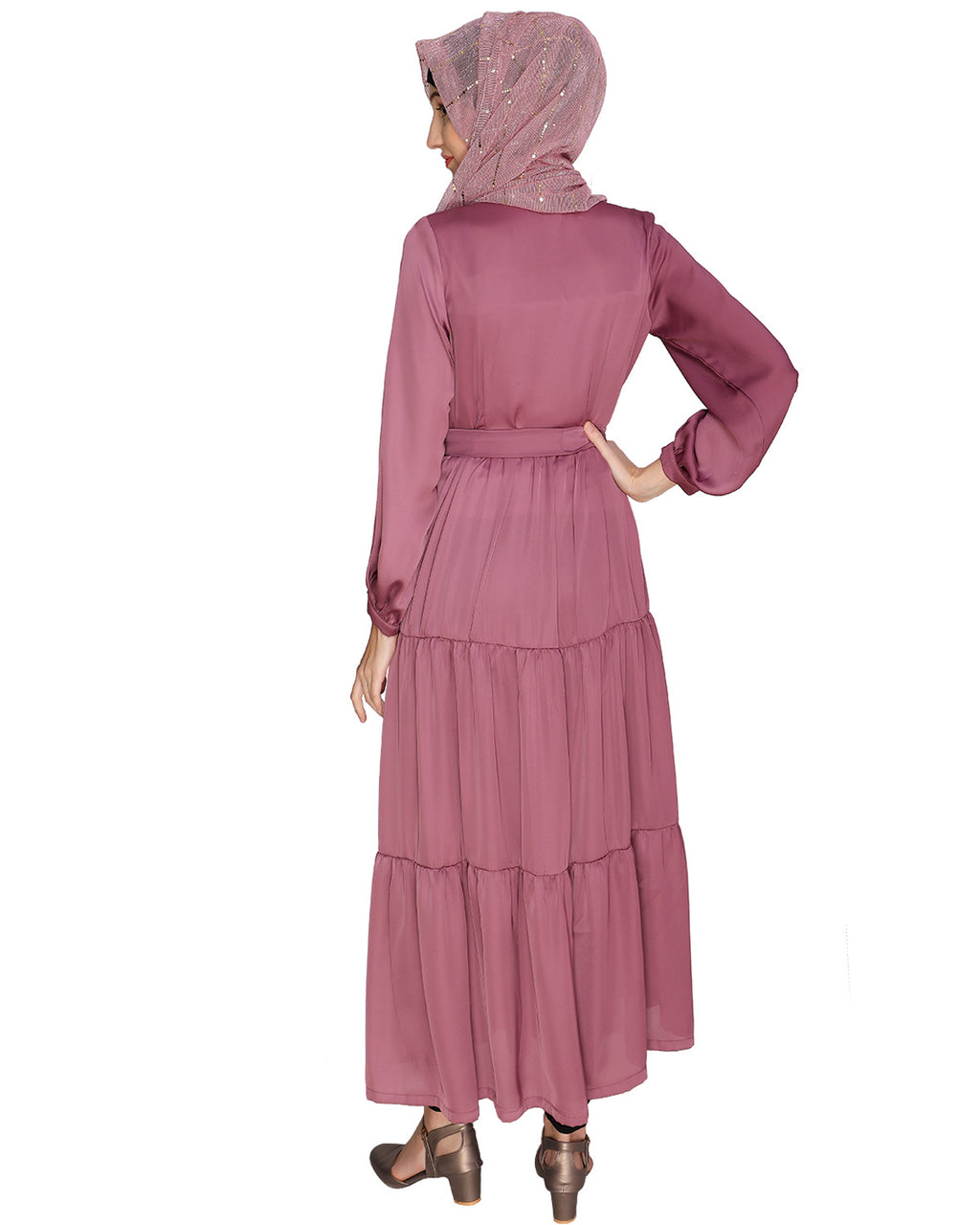 Tiered Maxi Dress Onion Pink