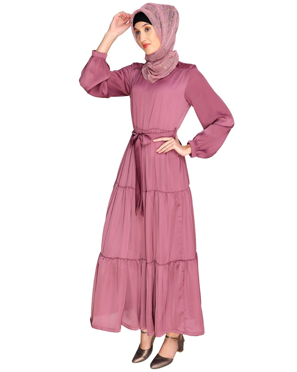 Tiered Maxi Dress Onion Pink