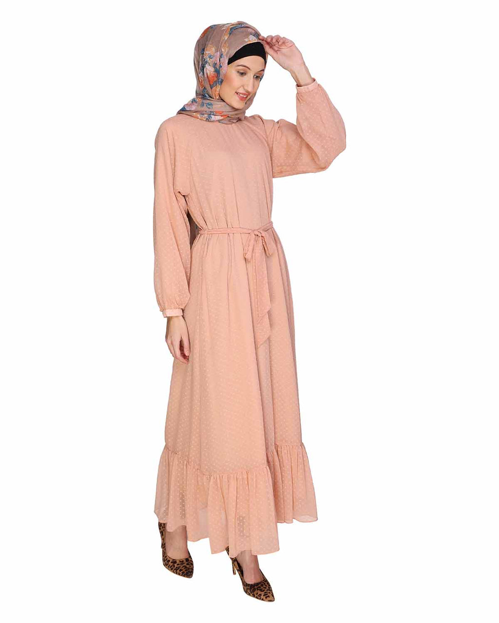 Bohemian Maxi Dress Peach
