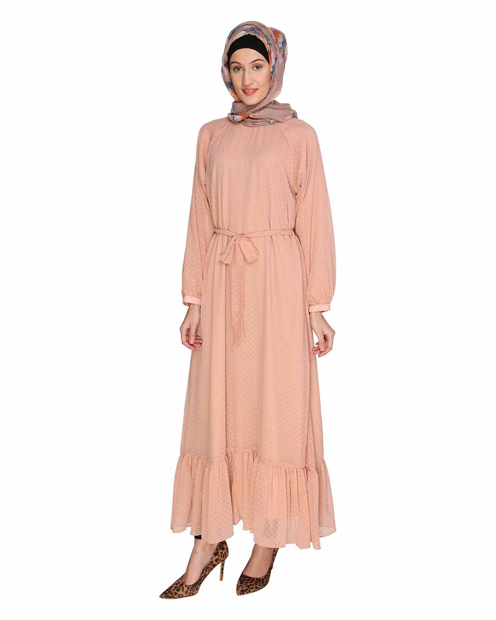 Bohemian Maxi Dress Peach