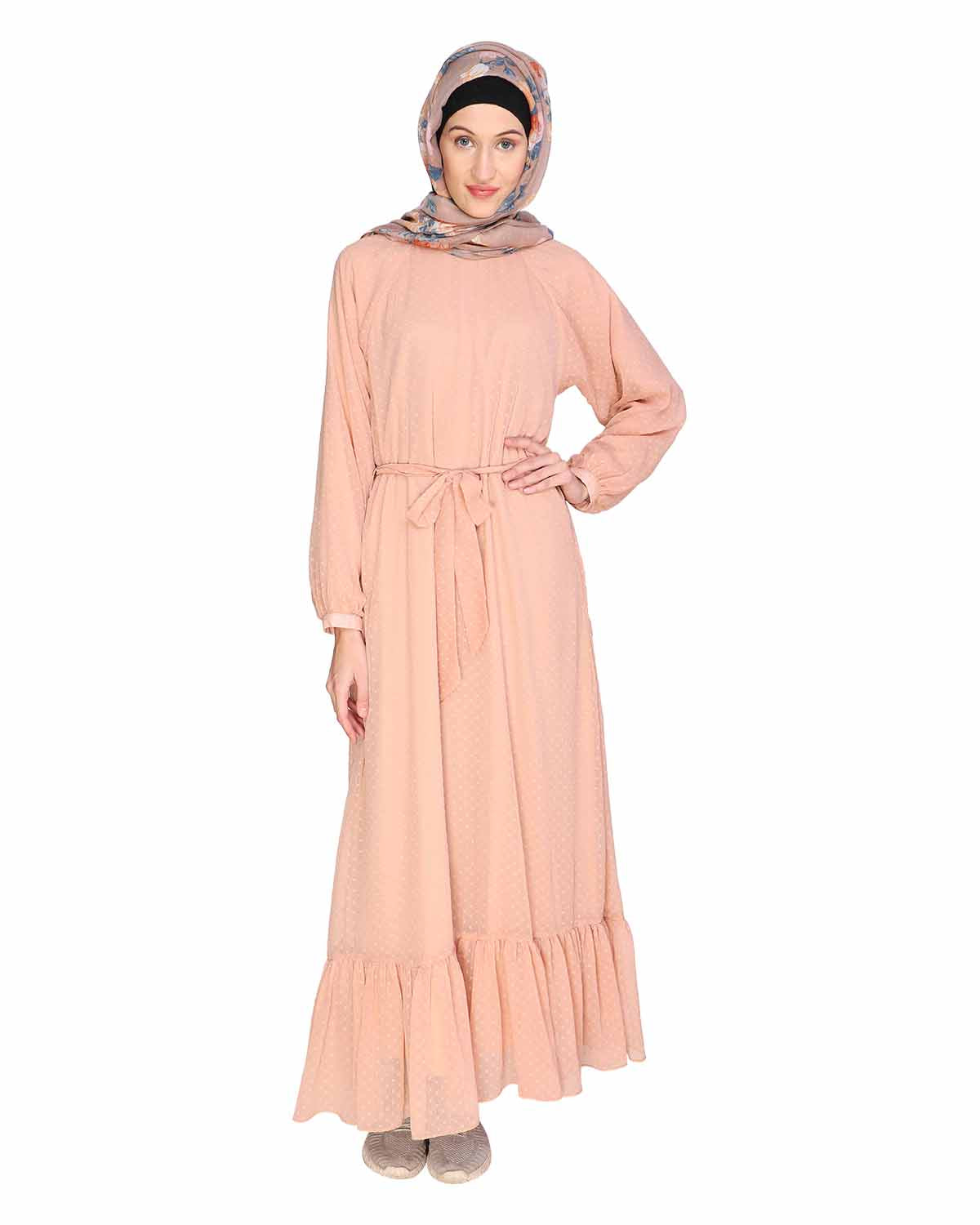 Bohemian Maxi Dress Peach