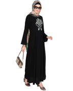 Tassels Detail Abaya Black S