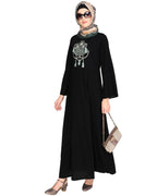 Tassels Detail Abaya Black S