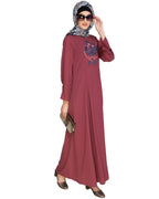 Tassels Detail Abaya Onion Pink S