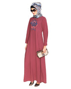 Tassels Detail Abaya Onion Pink S