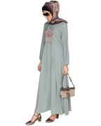 Tassels Detail Abaya Sage Green S