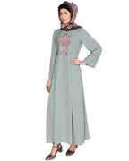 Tassels Detail Abaya Sage Green S