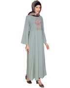 Tassels Detail Abaya Sage Green S